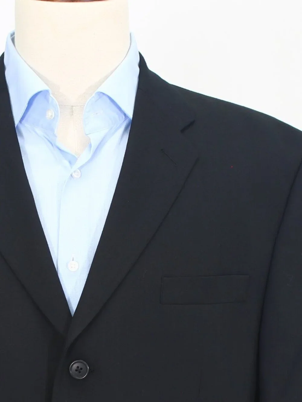 Calvin Klein 44R 38x31 Black Full Suit 3-Button Solid R943